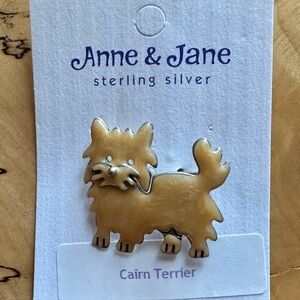 New Sterling Silver Cairn Terrier Pin from Anne and Jane